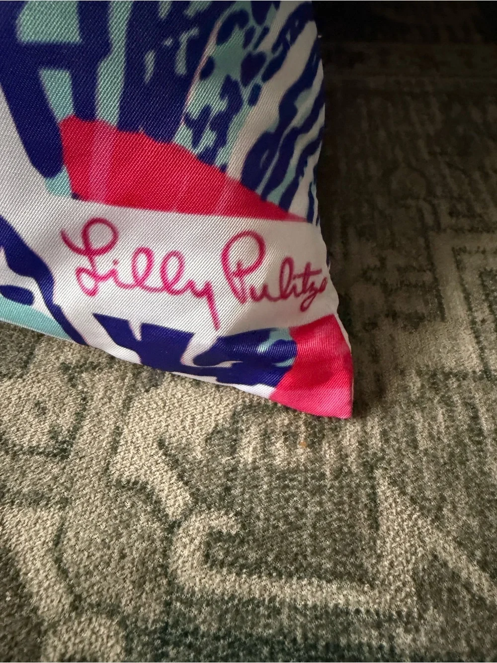 Lilly Pulitzer Tropical Shell Print Pillow - Pink & Blue